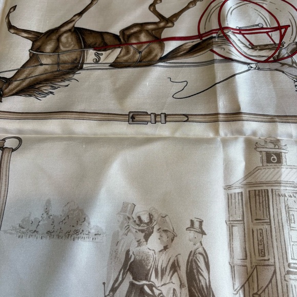 Celine Silk Scarf Horse Racing Blue Steed Riders Races Vintage Large Picture - Picture 11 of 12